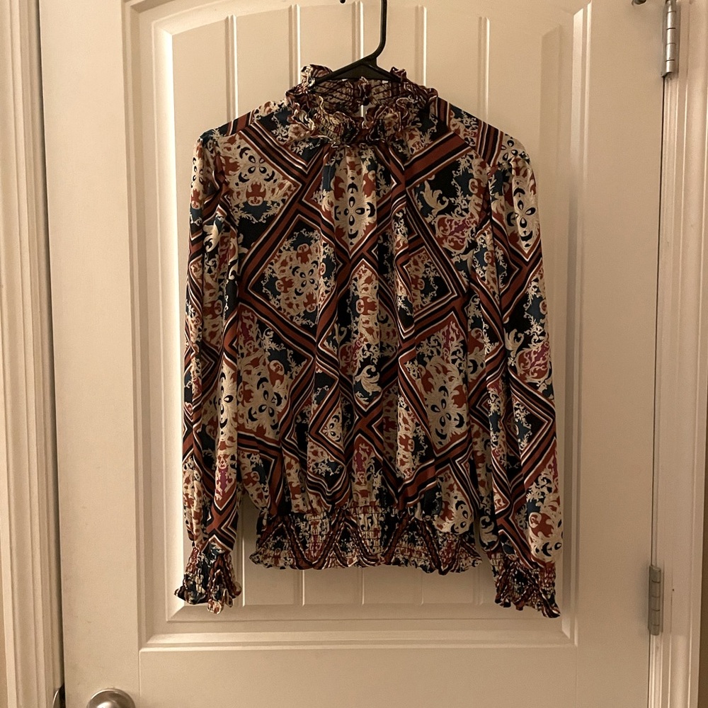 New York and Company High Neck Blouse